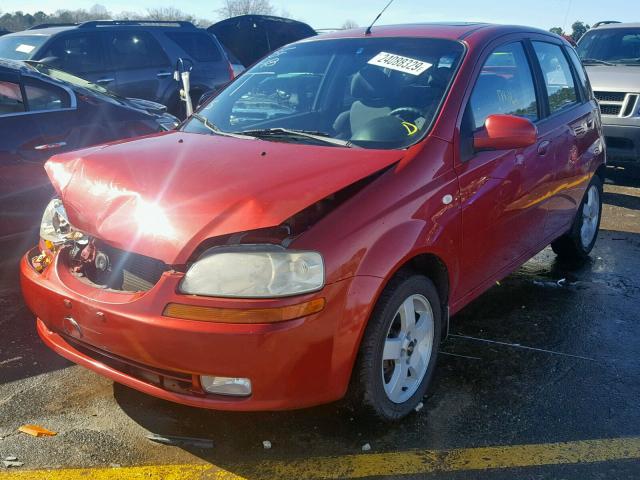 KL1TG66666B666937 - 2006 CHEVROLET AVEO LT RED photo 2