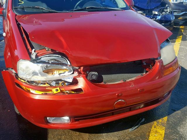 KL1TG66666B666937 - 2006 CHEVROLET AVEO LT RED photo 9