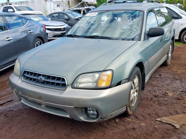 4S3BH665037641314 - 2003 SUBARU LEGACY OUT GREEN photo 2