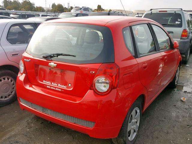 KL1TD6DE6BB155502 - 2011 CHEVROLET AVEO LS RED photo 4