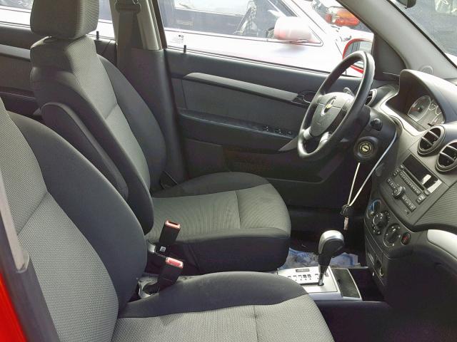 KL1TD6DE6BB155502 - 2011 CHEVROLET AVEO LS RED photo 5