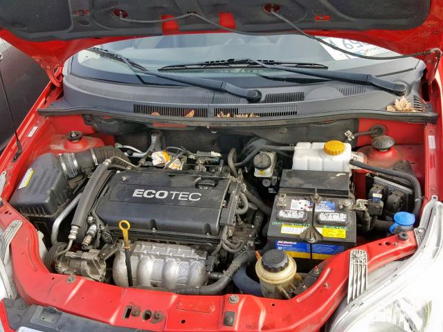 KL1TD6DE6BB155502 - 2011 CHEVROLET AVEO LS RED photo 7