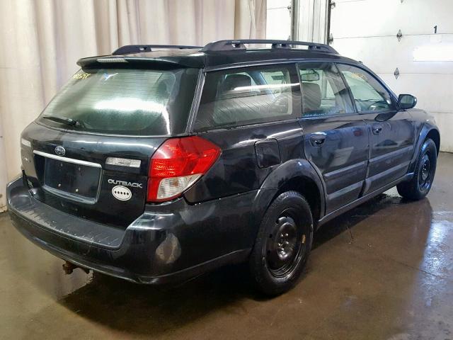 4S4BP60C786337576 - 2008 SUBARU OUTBACK BLACK photo 4