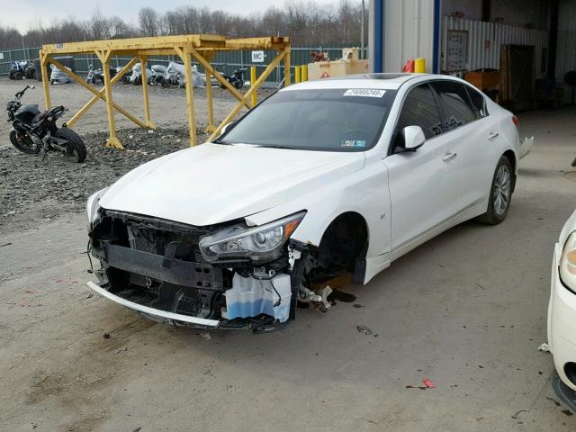 JN1BV7AR0FM392904 - 2015 INFINITI Q50 BASE WHITE photo 2