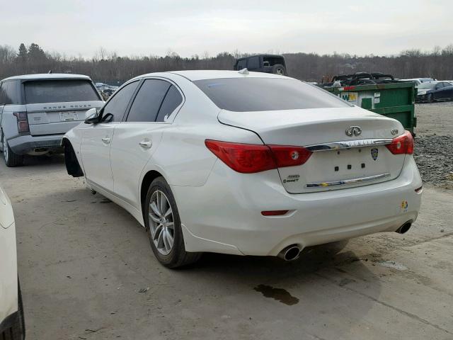 JN1BV7AR0FM392904 - 2015 INFINITI Q50 BASE WHITE photo 3