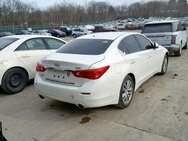 JN1BV7AR0FM392904 - 2015 INFINITI Q50 BASE WHITE photo 4