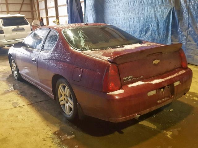 2G1WN151069326133 - 2006 CHEVROLET MONTE CARL 栗色 照片 3