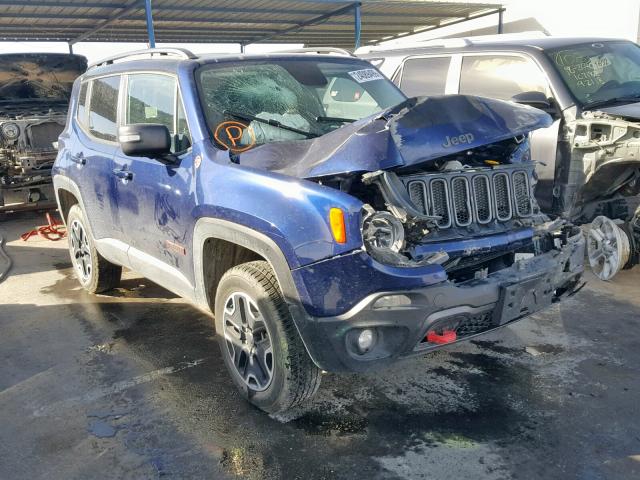 ZACCJBCB2HPG53129 - 2017 JEEP RENEGADE T BLUE photo 1