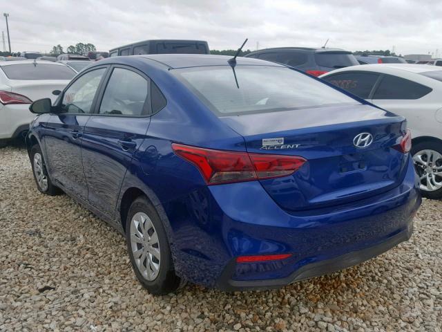 3KPC24A31JE035047 - 2018 HYUNDAI ACCENT SEL BLUE photo 3