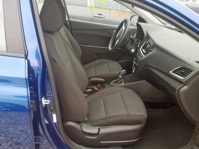 3KPC24A31JE035047 - 2018 HYUNDAI ACCENT SEL BLUE photo 5