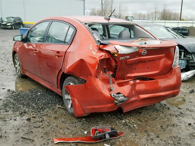 3N1AB6AP8BL707434 - 2011 NISSAN SENTRA 2.0 RED photo 3