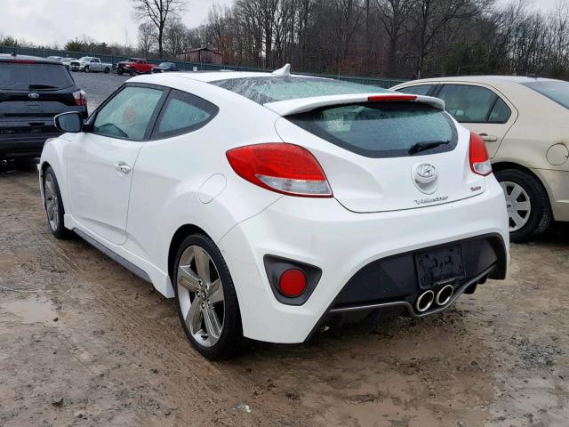 KMHTC6AE7DU140879 - 2013 HYUNDAI VELOSTER T WHITE photo 3