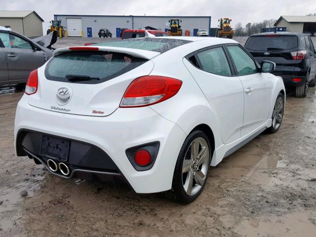 KMHTC6AE7DU140879 - 2013 HYUNDAI VELOSTER T WHITE photo 4