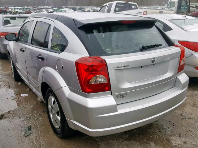 1B3HB28B17D232982 - 2007 DODGE CALIBER SILVER photo 3