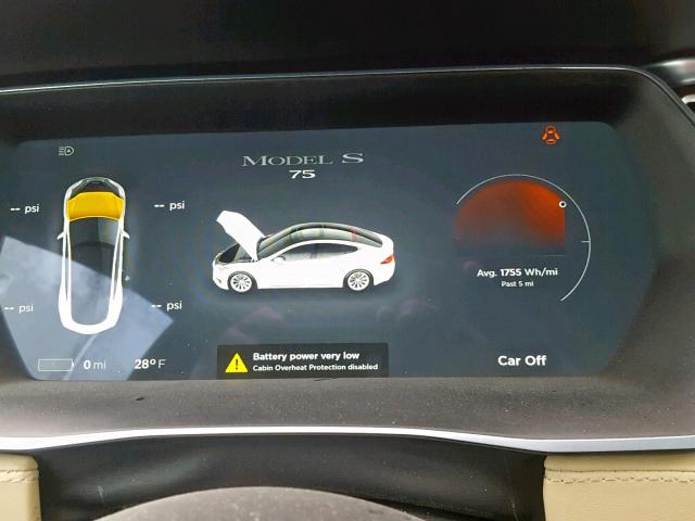 5YJSA1E17GF156173 - 2016 TESLA MODEL S Սպիտակ լուսանկար 8