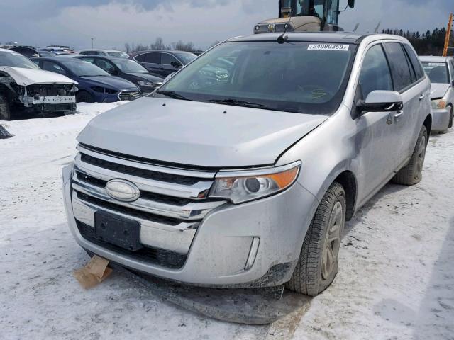 2FMDK3JC7BBB56099 - 2011 FORD EDGE SEL SILVER photo 2