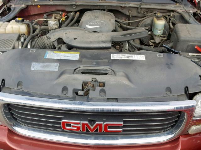 1GKEK13T61R209336 - 2001 GMC YUKON RED photo 7