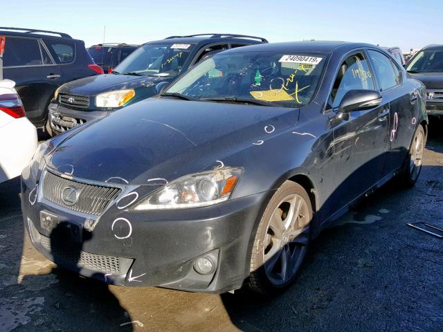 JTHBF5C22B5150035 - 2011 LEXUS IS 250 GRAY photo 2