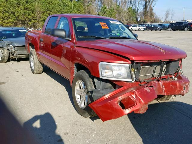 1D7CE3GKXAS228204 - 2010 DODGE DAKOTA SXT RED photo 1