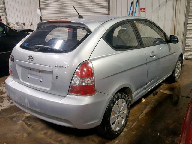 KMHCM3AC1AU170756 - 2010 HYUNDAI ACCENT BLU SILVER photo 4