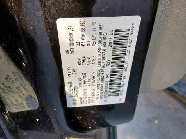 3D7KS28A07G855062 - 2007 DODGE RAM 2500 S BLACK photo 10