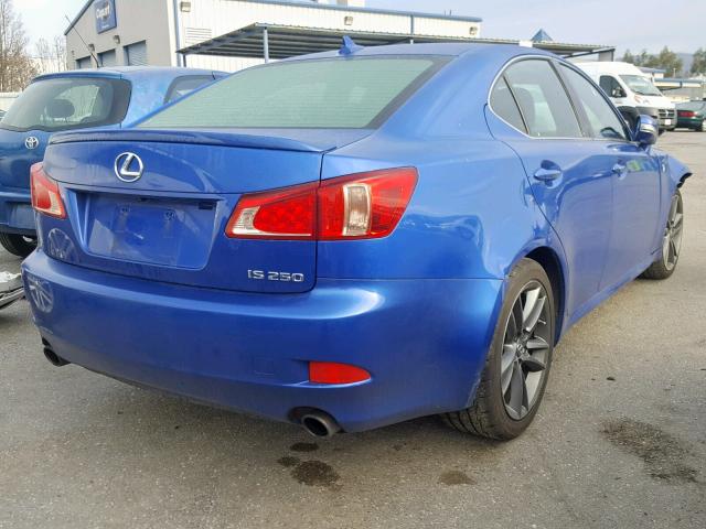 JTHBF5C25B5152278 - 2011 LEXUS IS 250 BLUE photo 4