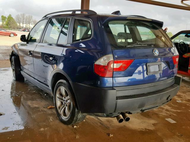 WBXPA93455WD11996 - 2005 BMW X3 3.0I BLUE photo 3