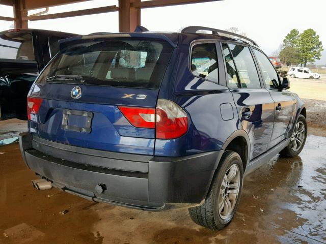 WBXPA93455WD11996 - 2005 BMW X3 3.0I BLUE photo 4