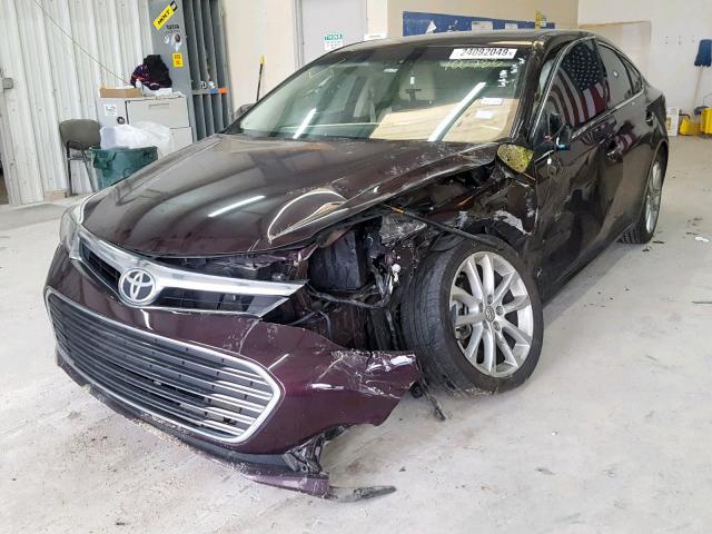 4T1BK1EBXEU100783 - 2014 TOYOTA AVALON BAS BURGUNDY photo 2