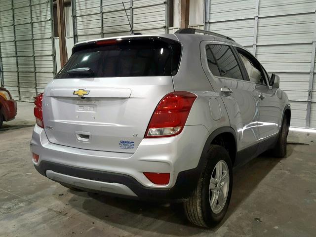 KL7CJLSB1HB240665 - 2017 CHEVROLET TRAX 1LT SILVER photo 4