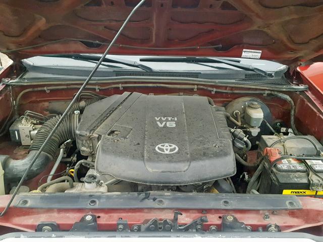 5TETU62N75Z139563 - 2005 TOYOTA TACOMA PRE RED photo 7