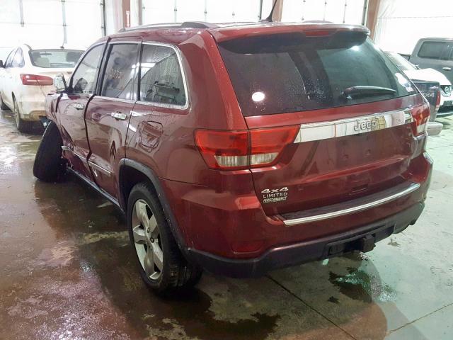 1C4RJFBG7DC511162 - 2013 JEEP GRAND CHER MAROON photo 3