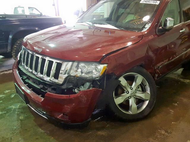 1C4RJFBG7DC511162 - 2013 JEEP GRAND CHER MAROON photo 9