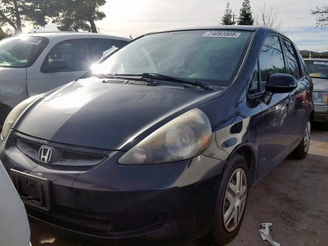 JHMGD38478S035855 - 2008 HONDA FIT BLACK photo 2