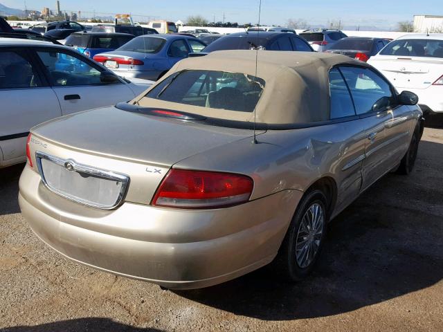 1C3EL45X14N420857 - 2004 CHRYSLER SEBRING LX GOLD photo 4