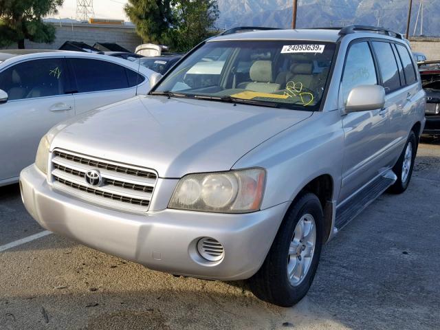 JTEGF21A020046555 - 2002 TOYOTA HIGHLANDER SILVER photo 2