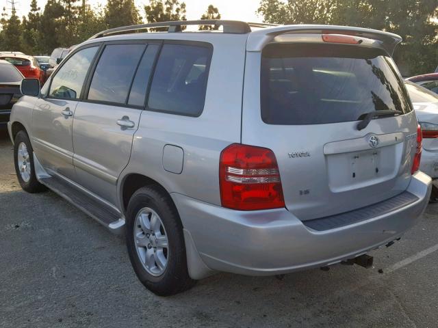 JTEGF21A020046555 - 2002 TOYOTA HIGHLANDER SILVER photo 3