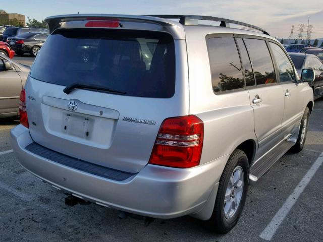 JTEGF21A020046555 - 2002 TOYOTA HIGHLANDER SILVER photo 4