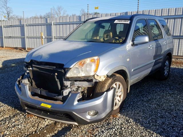 JHLRD78895C400968 - 2005 HONDA CR-V EX BLUE photo 2