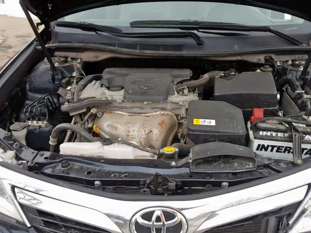 4T4BF1FK2CR236718 - 2012 TOYOTA CAMRY BASE BLACK photo 7