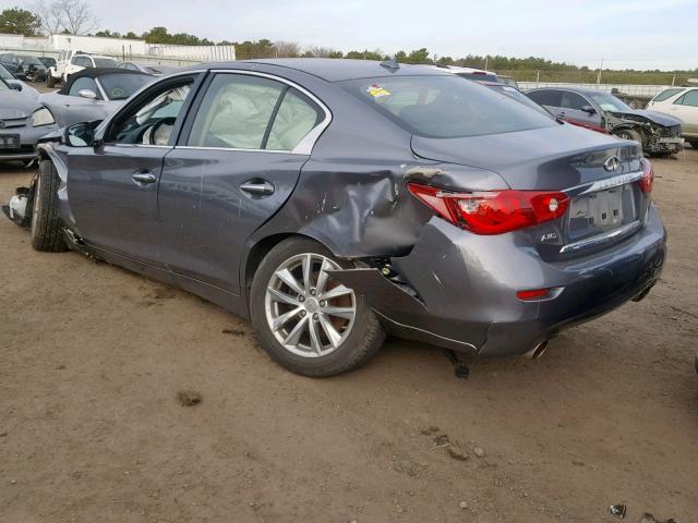 JN1BV7AR5FM417411 - 2015 INFINITI Q50 BASE GRAY photo 3