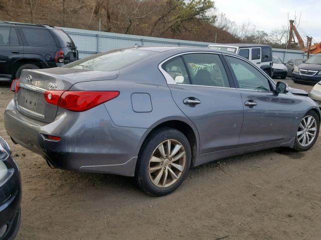 JN1BV7AR5FM417411 - 2015 INFINITI Q50 BASE GRAY photo 4