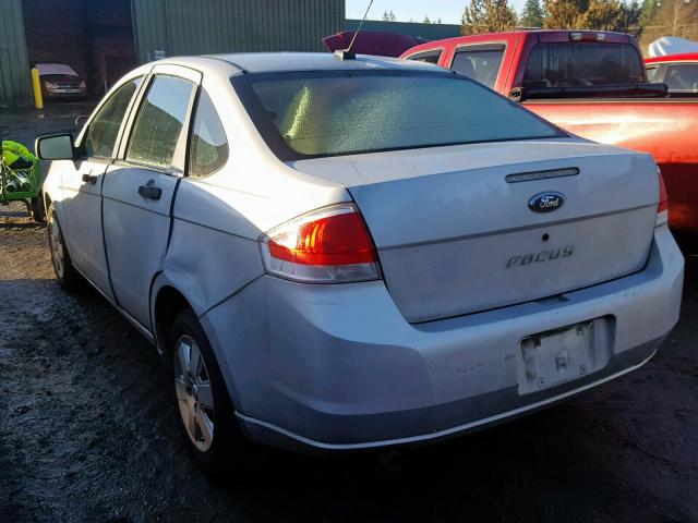 1FAHP34N38W286298 - 2008 FORD FOCUS S/SE SILVER photo 3