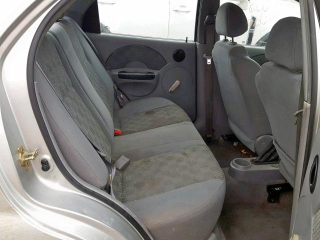 KL1TD52684B116385 - 2004 CHEVROLET AVEO SILVER photo 6