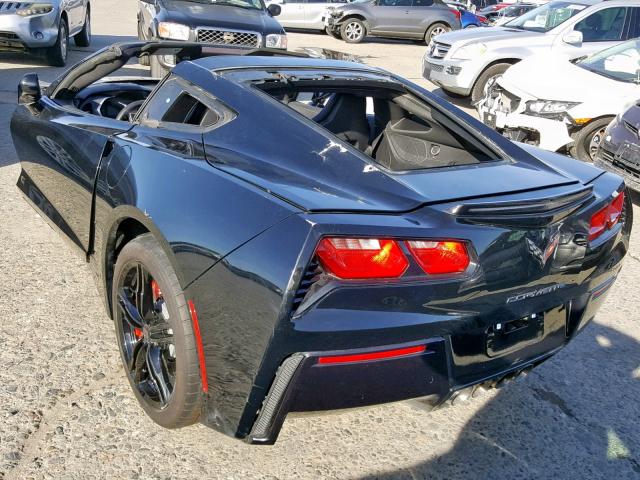 1G1YB2D79H5100850 - 2017 CHEVROLET CORVETTE S BLACK photo 3