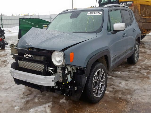 ZACCJBDB9HPE41178 - 2017 JEEP RENEGADE L GRAY photo 2