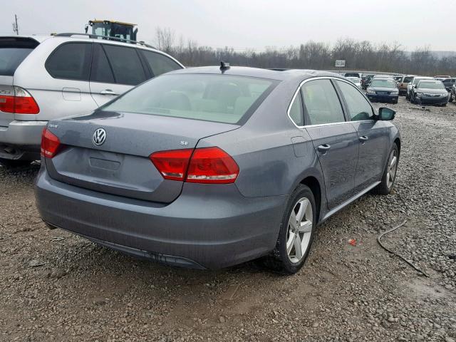 1VWBH7A32DC119379 - 2013 VOLKSWAGEN PASSAT SE GRAY photo 4