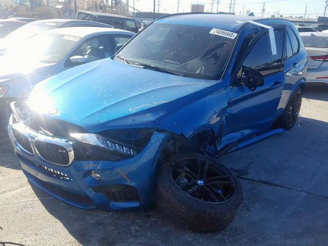 5YMKT6C58J0Y84224 - 2018 BMW X5 M BLUE photo 2