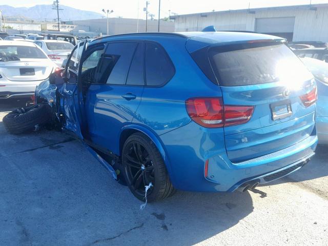 5YMKT6C58J0Y84224 - 2018 BMW X5 M BLUE photo 3