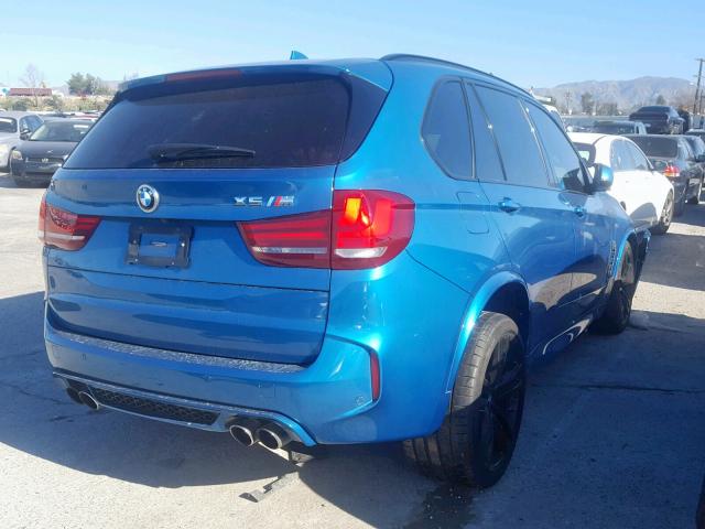 5YMKT6C58J0Y84224 - 2018 BMW X5 M BLUE photo 4